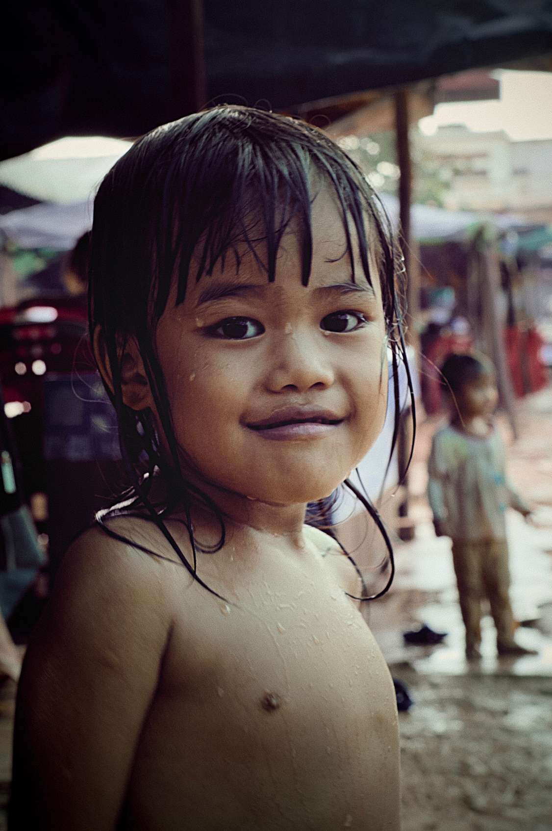 Child at market